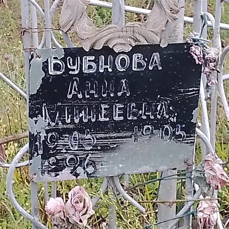 Бубнова Анна Минеевна