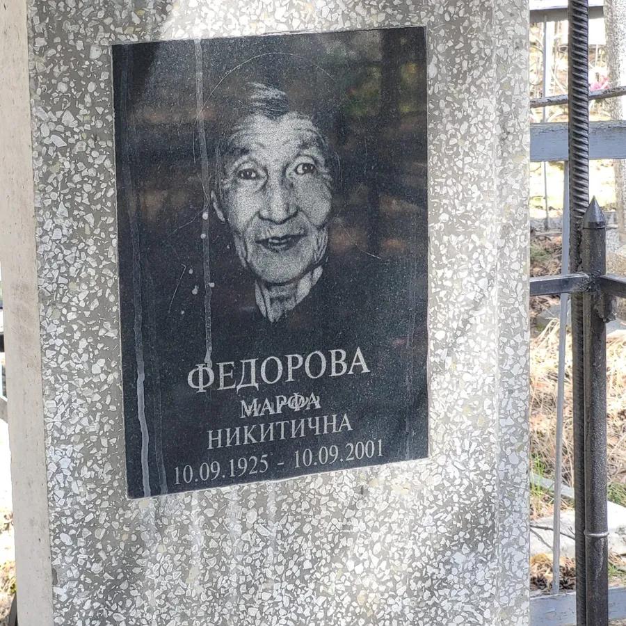 Федорова Марфа Никитична