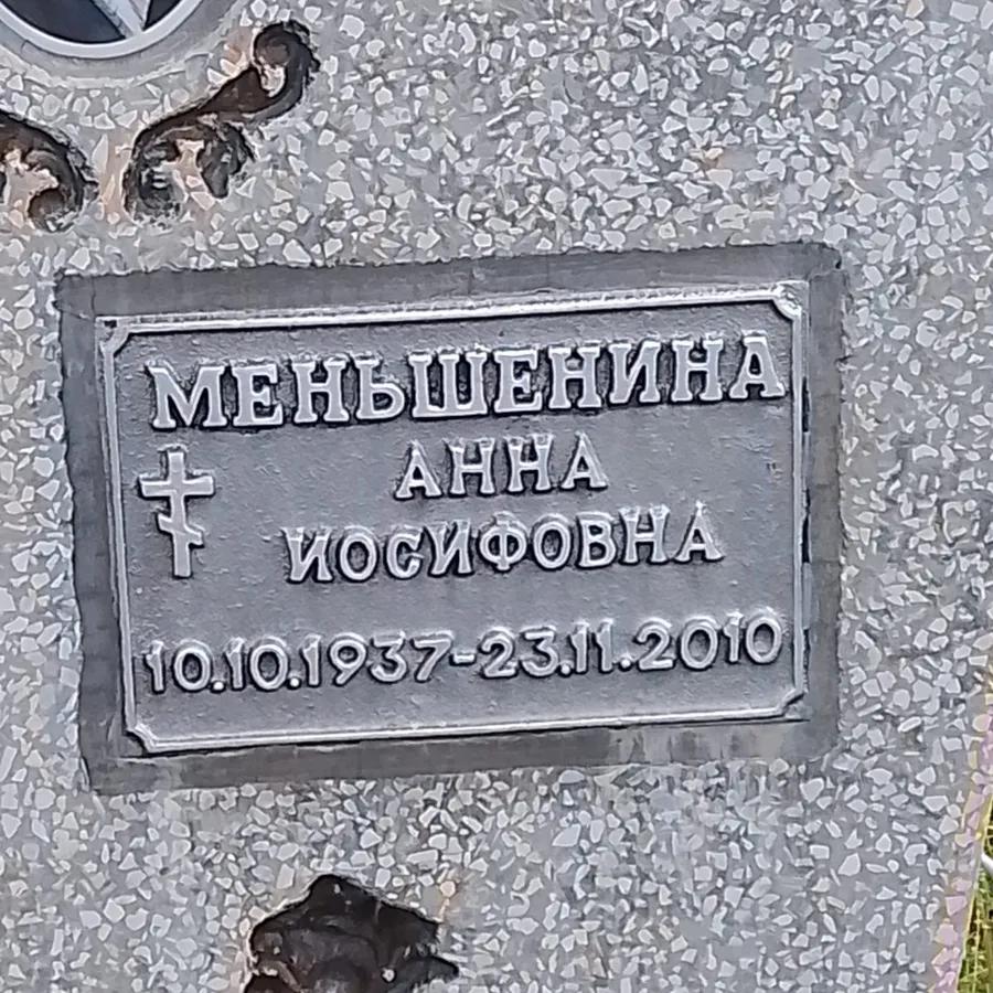 Меньшенина Анна Иосифовна