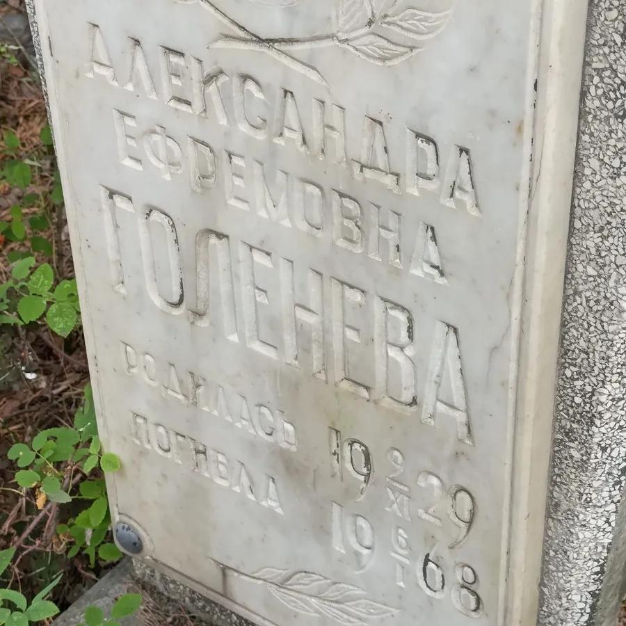 Голенева Александра Ефремовна